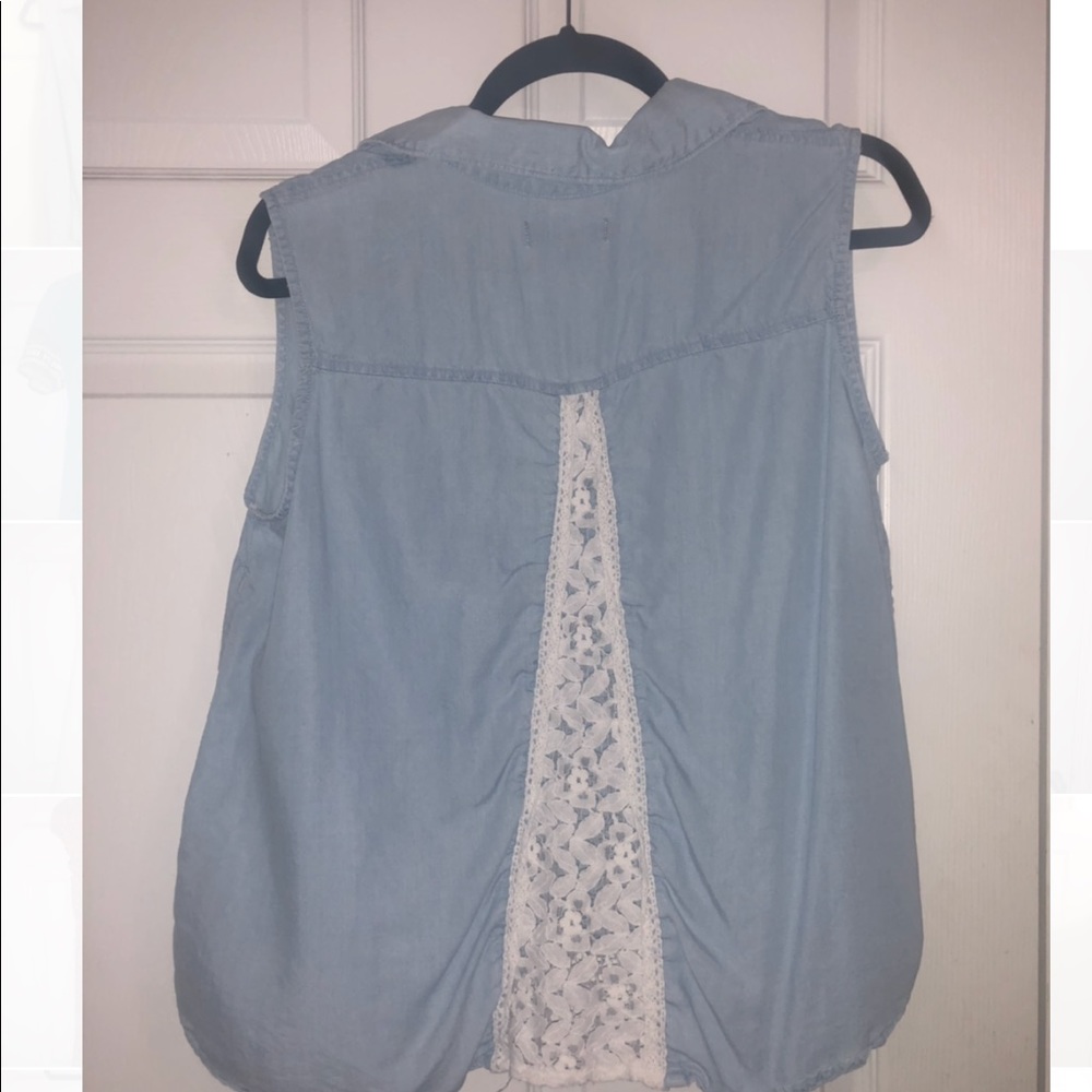 button down collared blouse - Picture 2 of 2